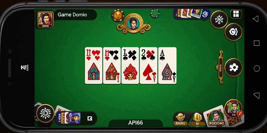 Tampilan gameplay seru dari API66 yang membuktikan keseruan permainan Domino.