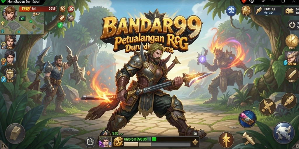 Screenshot menampilkan aksi seru dalam permainan RPG BANDAR99.