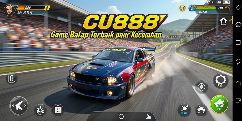 Tampilan seru gameplay balapan di CU888 dengan grafis yang menakjubkan.