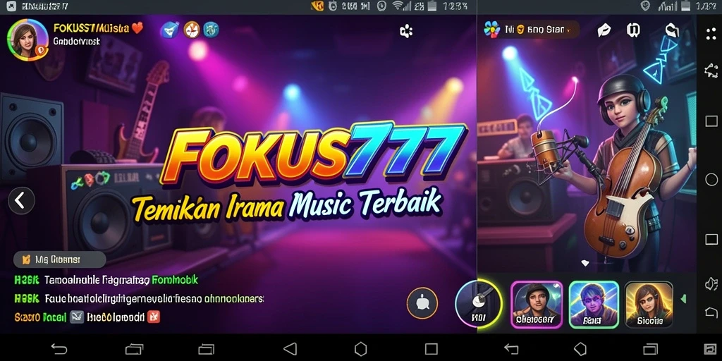 Tampilan menarik gameplay FOKUS777 dengan berbagai pilihan lagu.