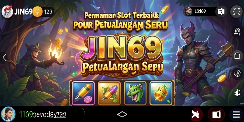 Tampilan permainan slot JIN69 dengan grafik memukau.
