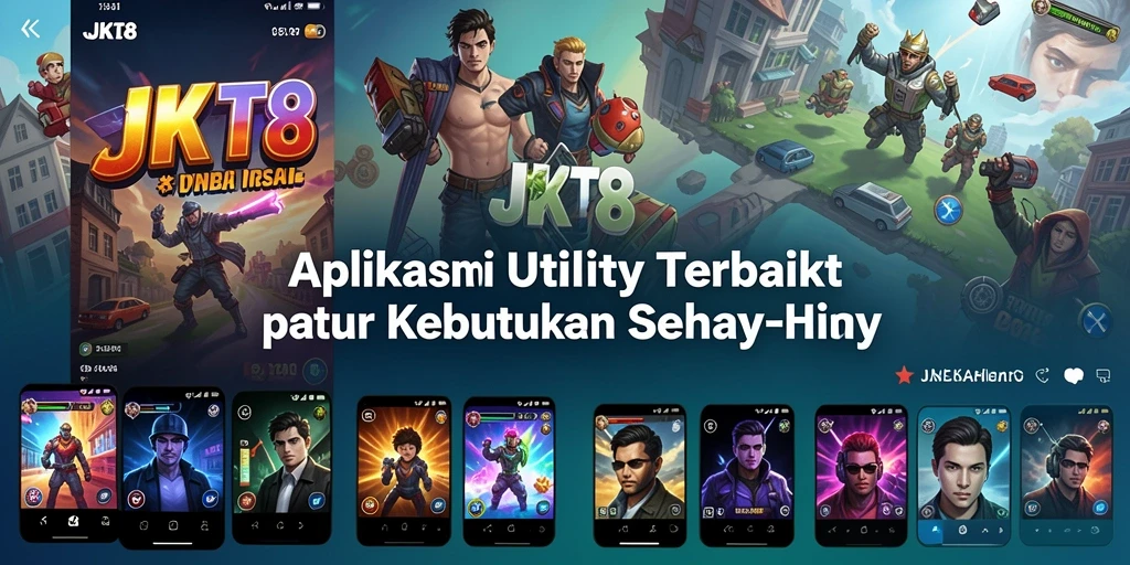 Tampilan antarmuka utama JKT8 dengan berbagai fitur Utility yang memudahkan pengguna.