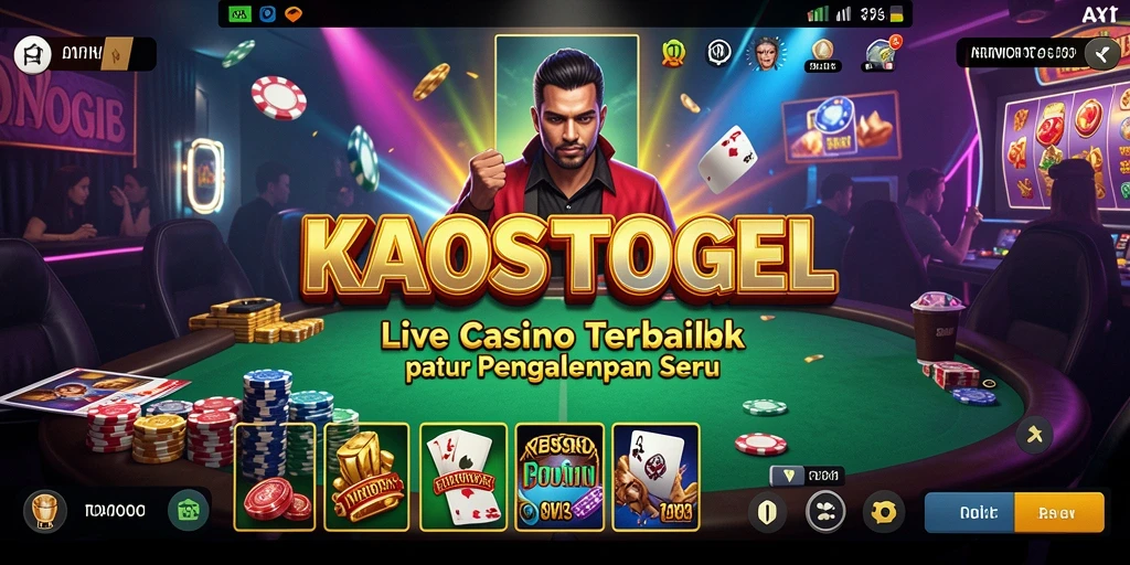 Tampilan gameplay Live Casino yang seru di KAOSTOGEL.