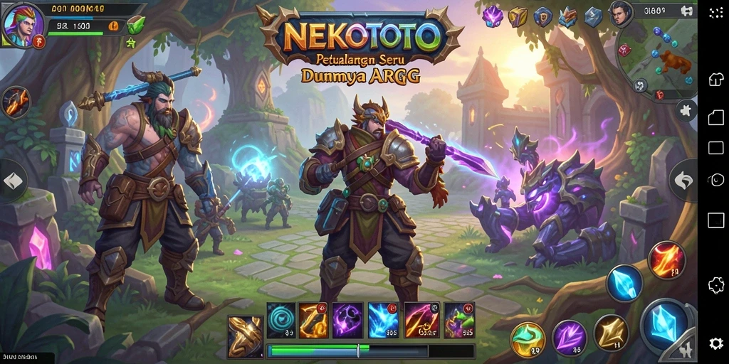 Tampilan gameplay NEKOTOTO yang mengasyikkan dalam petualangan ARPG.