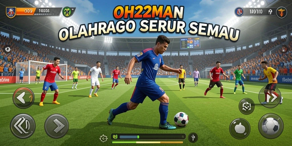 Tangkapan layar utama OH222 menampilkan pertandingan olahraga yang mendebarkan.