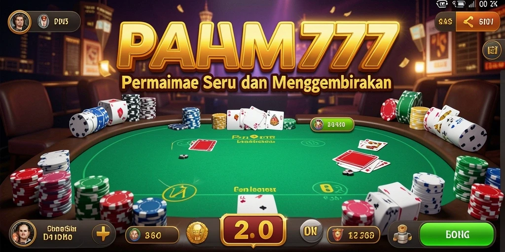 Screenshot utama PAHAM777 menampilkan gameplay Poker yang menegangkan.