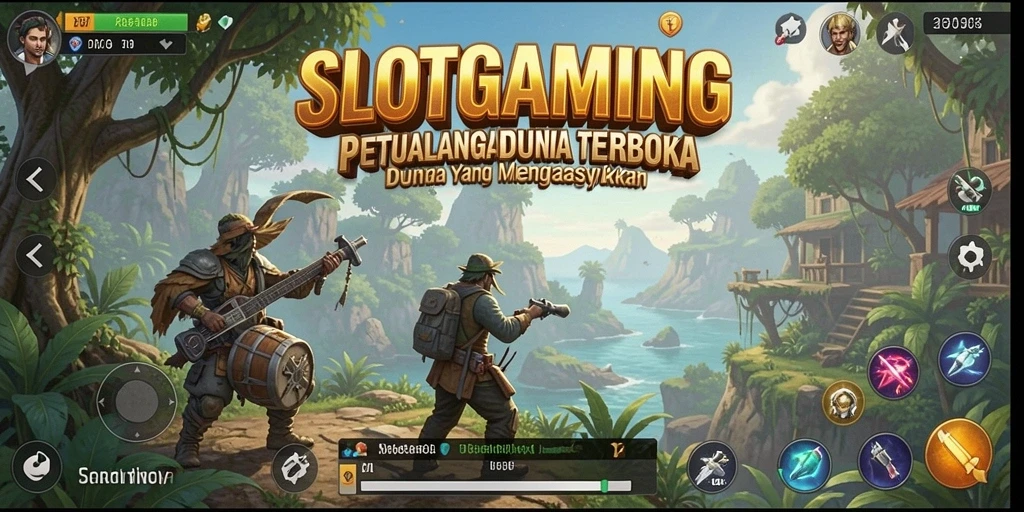 Tangkapan layar menampilkan aksi seru di dunia terbuka SLOTGAMING.